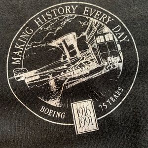 Vintage 1991 Boeing 75th Anniversary Tee